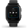 Часы GARMIN VENU SQ – MUSIC EDITION SLATE ALUMINUM BEZEL WITH BLACK CASE AND SILICONE BAND 010-02426-10