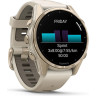 Смарт-часы GARMIN FENIX 8 – 43 мм, AMOLED Sapphire, золотистые с силиконовым ремешком цвета туманный серый/темный песчаник 010-02903-11